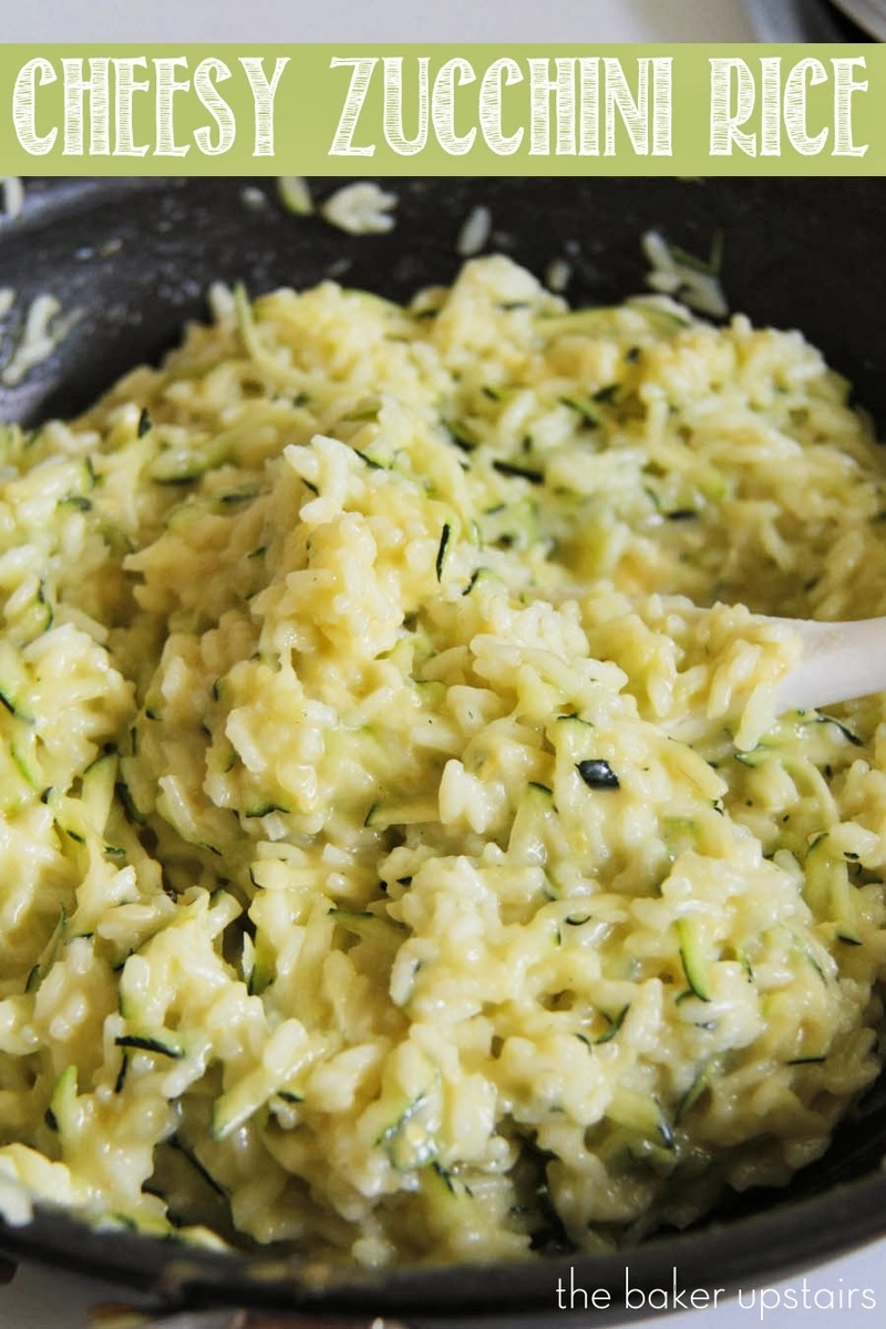 Cheesy zucchini rice