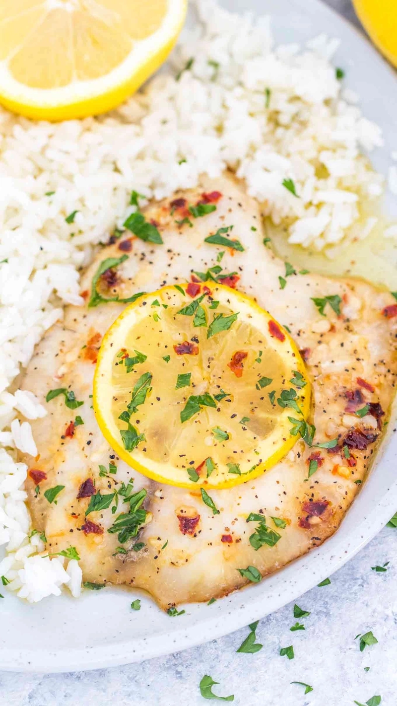 Baked lemon garlic tilapia