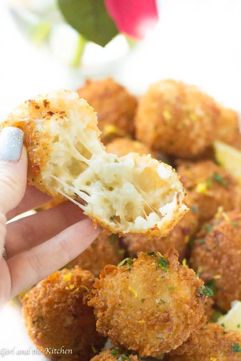 Cheesy rice balls